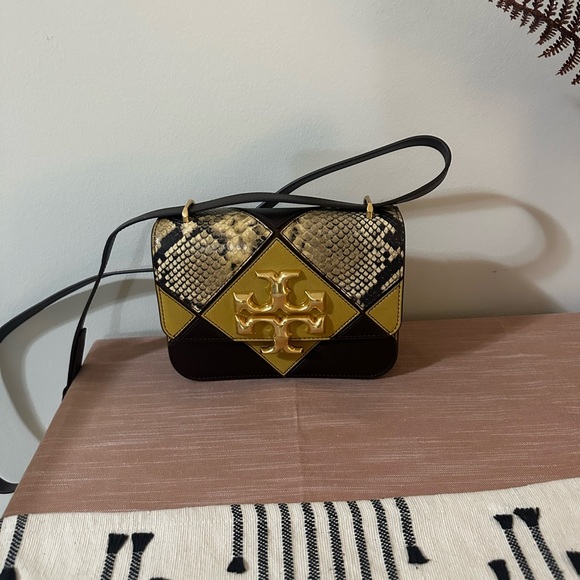 Tory Burch Handbags - Tory Burch Eleanor Exotic Diamond quilt small convertible Bag